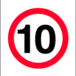 10km/h Sign - Non Reflective