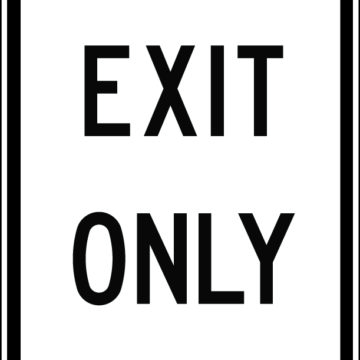 Exit Only Sign