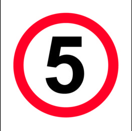 5km/h Sign