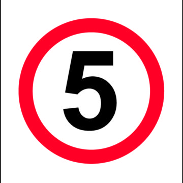 5km/h Sign