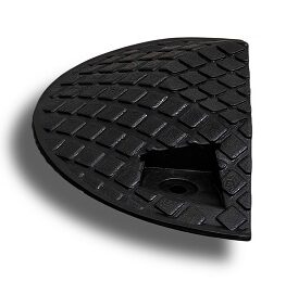 Polyethylene Speed Hump End Module Black