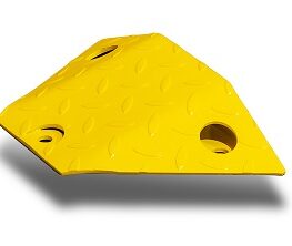 KRSEC Heavy Duty Steel Speed Hump End Cap Yellow