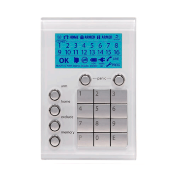 106-323-WHT - Ness Alarm System Saturn Keypad White