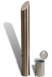 KSL140B-SS Sleeve-lok 140mm Bevelled Top 316 Stainless Steel Bollard